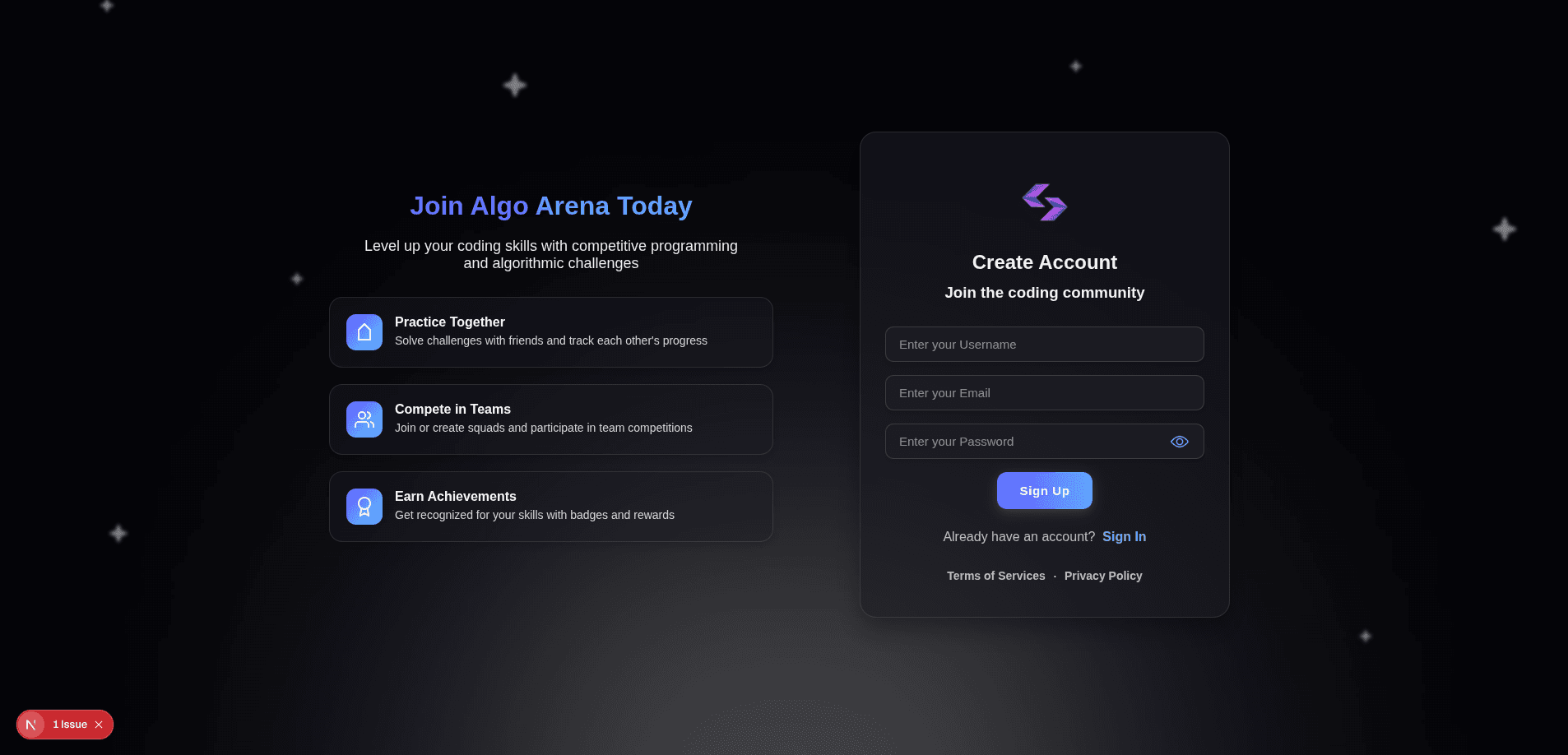AlgoArena screenshot 1